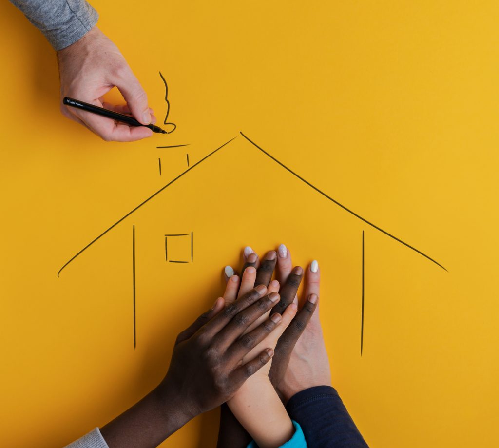 Conceptual image of family and adoption